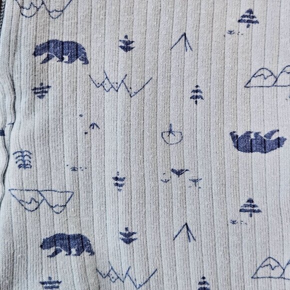 Baby Boy Footed Pajamas Sleepers Size 0-3M Lot of 6 Zippered Animal Prints - Picture 11 of 14